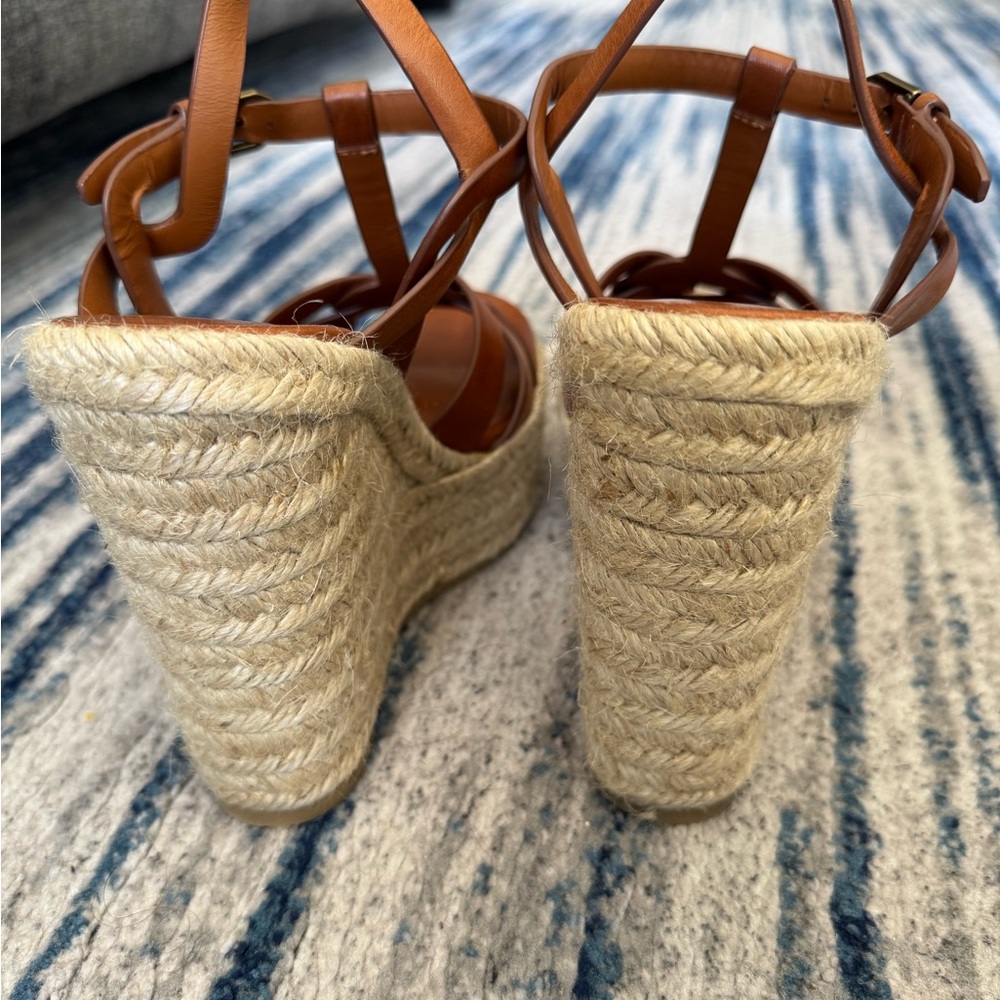 Saint Laurent Brown Wedges with Timeless Elegance - Picture 3 of 4